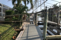 Broken sea wall after Irma