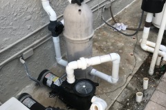 Pool plumbing replace Before